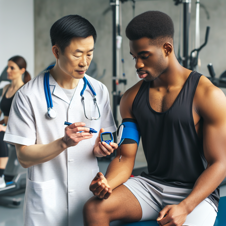 Soutien médical en glycémie en rééducation après une blessure sportive