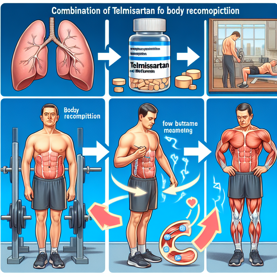 Telmisartan en association avec la metformine pour la recomposition corporelle