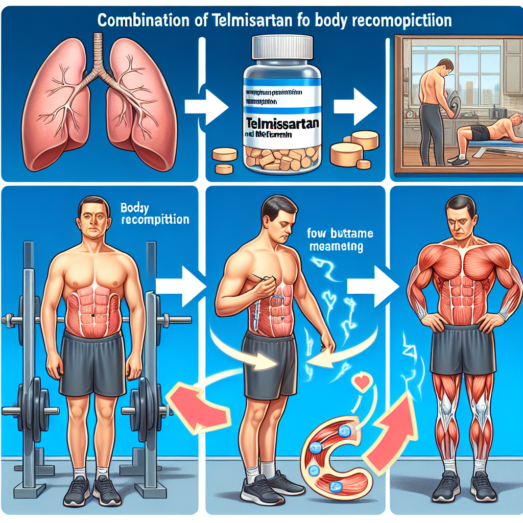 Telmisartan en association avec la metformine pour la recomposition corporelle