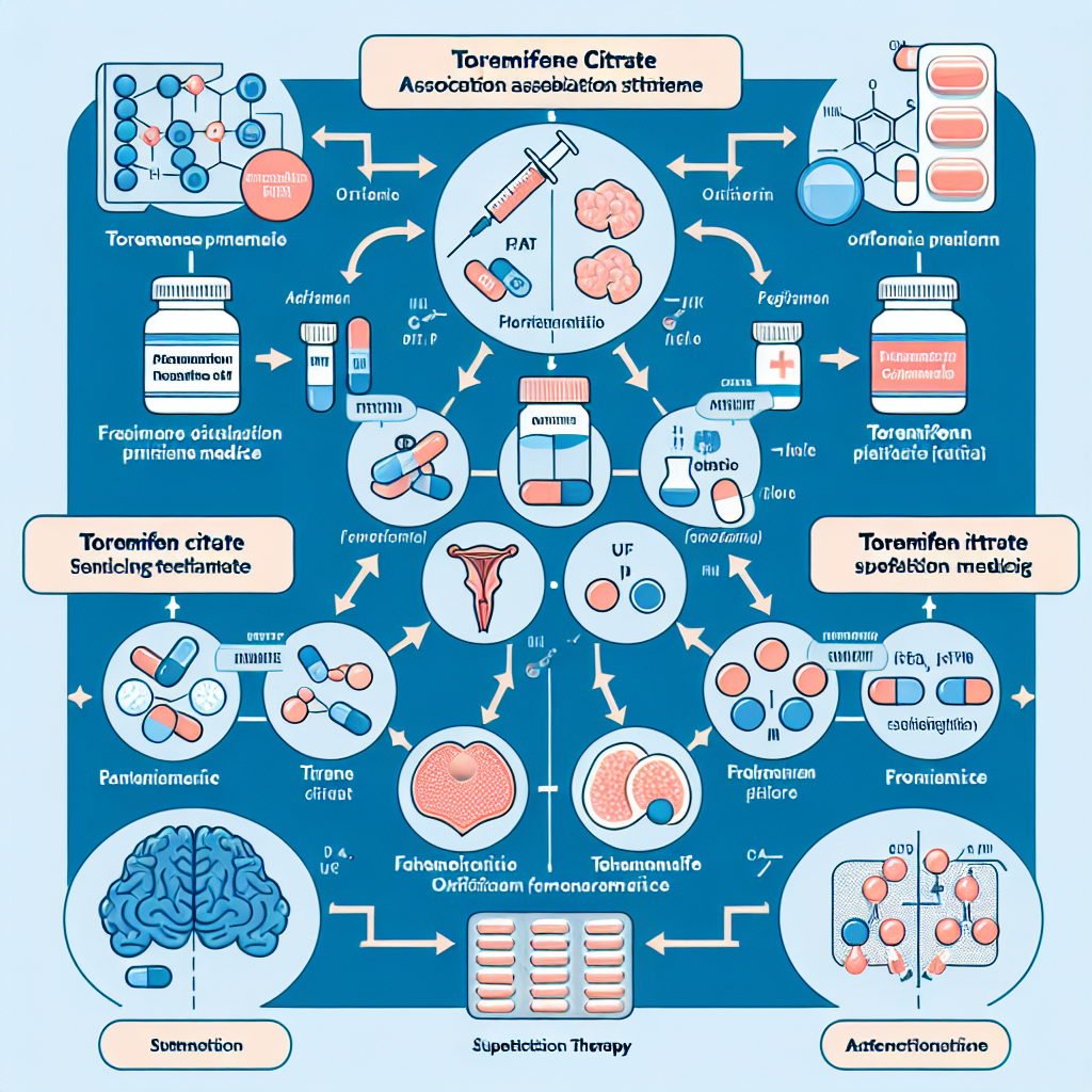 Schémas d'association du citrate de torémifène avec d'autres médicaments de la thérapie de substitution (TSP)